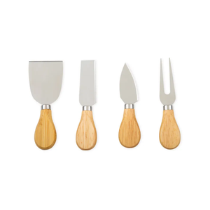Clevinger Avalon 4 Piece Wood Handle Cheese Knife Set