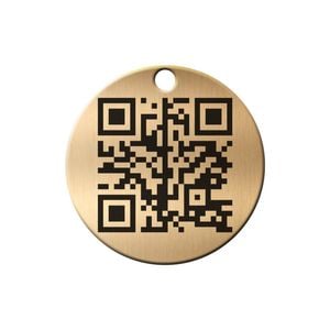 FOMO Pet Tags Dog ID Tag Brass Large