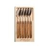 Laguiole Jean Neron 6pc. Soup/dessert Spoon Set - Olive Wood