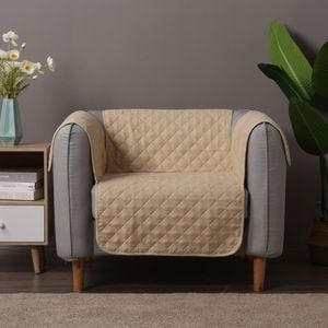 Charlie's Cosy Quilted Sofa Protector Cover for Chairs Oat