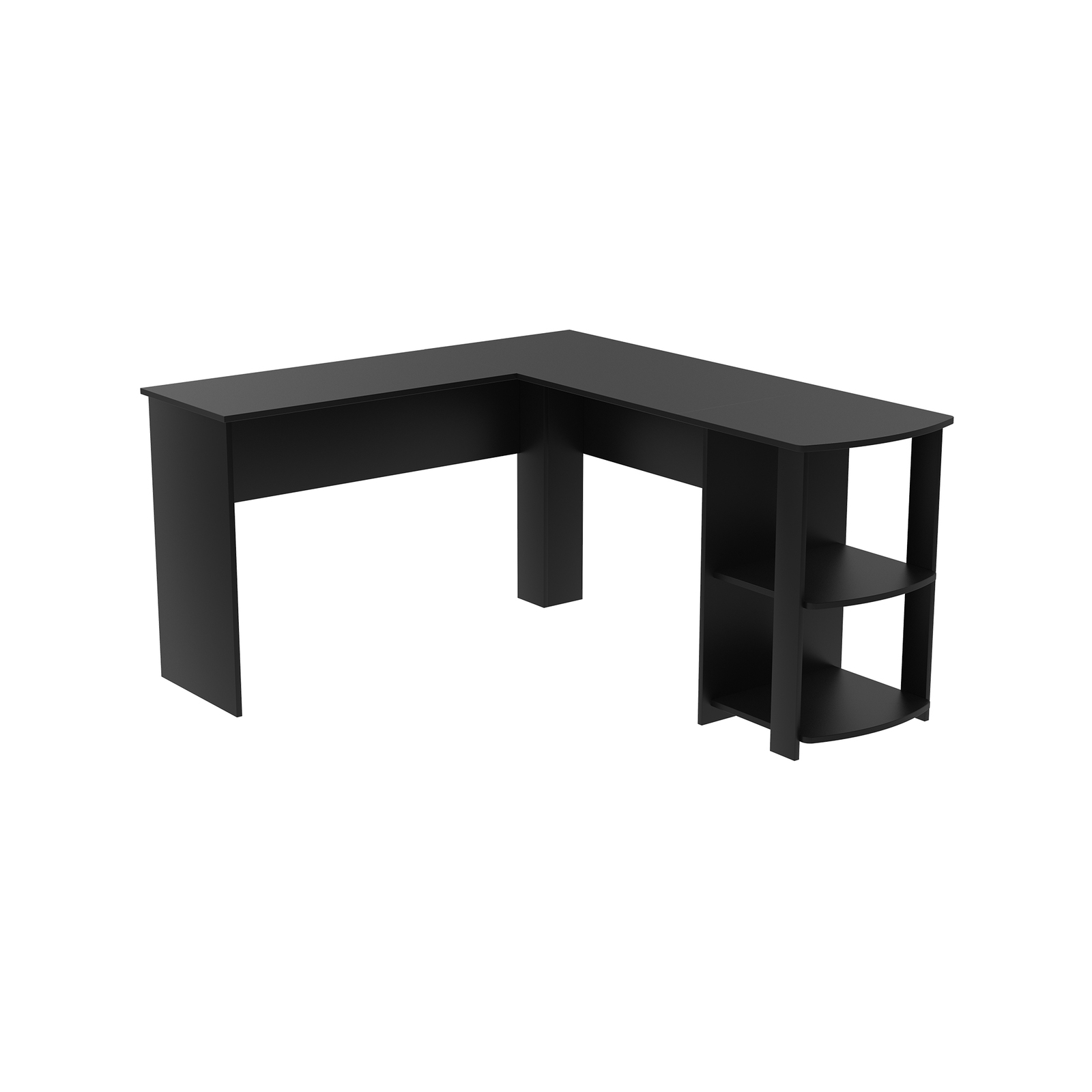 Advwin Computer Desk L Shaped Office Desk Corner Study Table Black