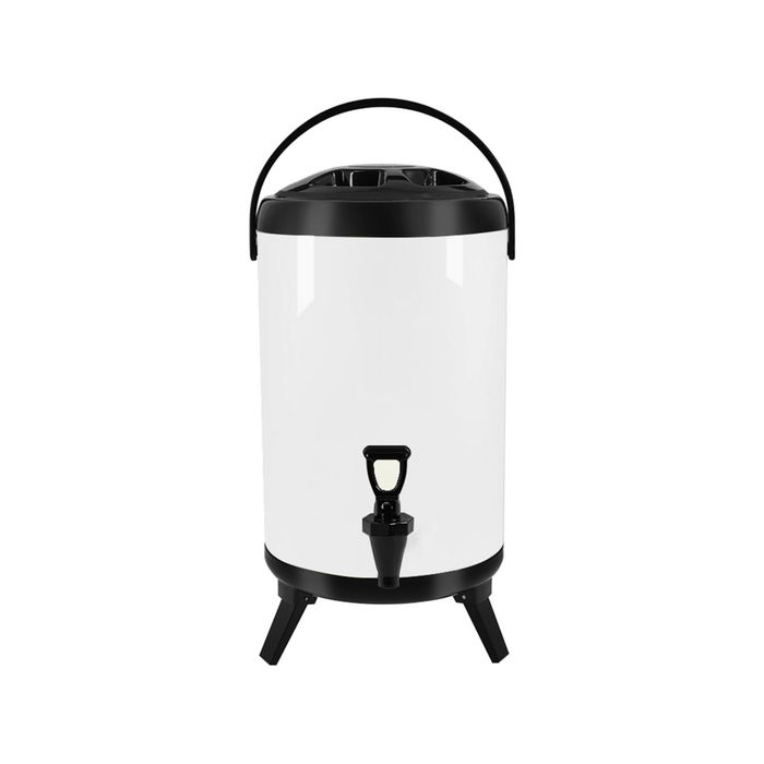 SOGA 14L Stainless Steel Insulated Hot & Cold Beverage Dispenser - White