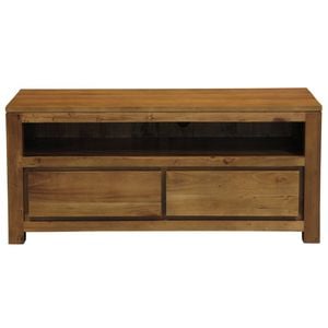 Centrum Furniture Amsterdam 2 Drawer Entertainment Unit - Light Pecan