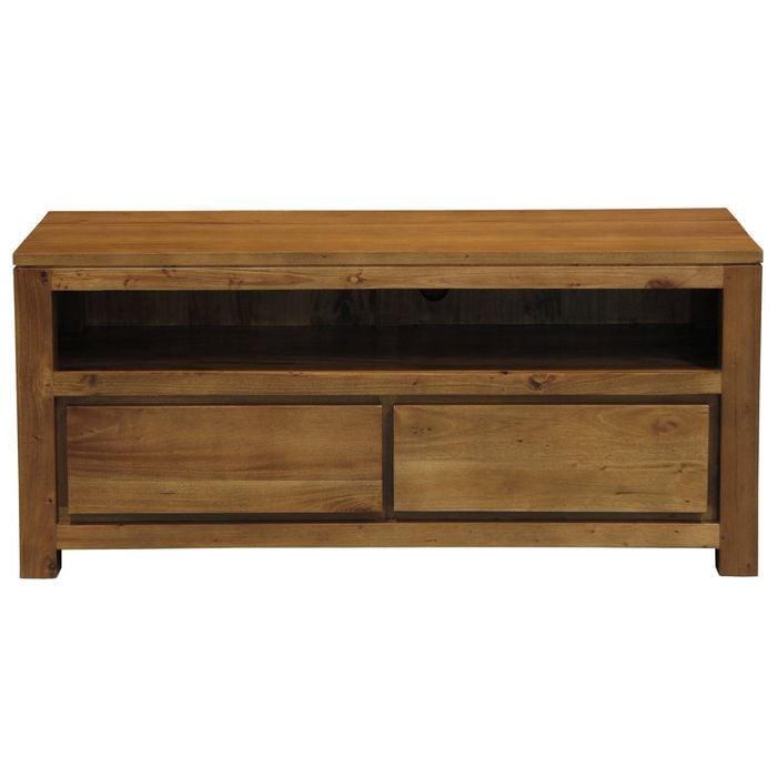 Centrum Furniture Amsterdam 2 Drawer Entertainment Unit - Light Pecan
