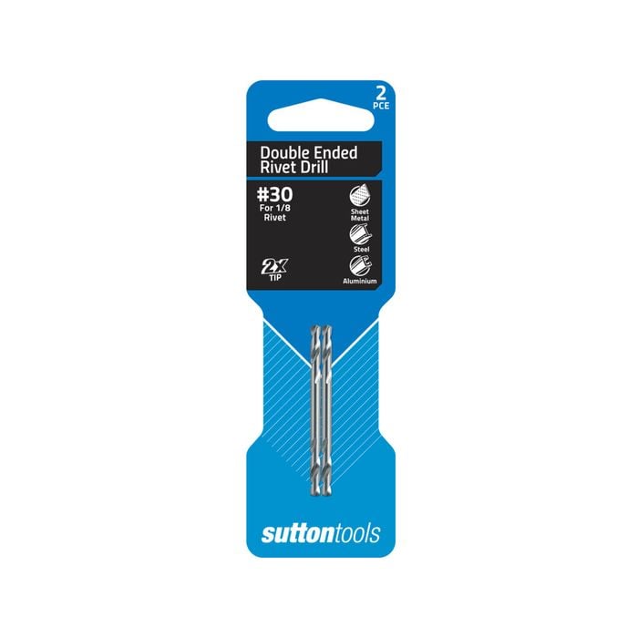 Sutton Tools No.30 Double Ended Rivet Drill Bit - 2 Pack
