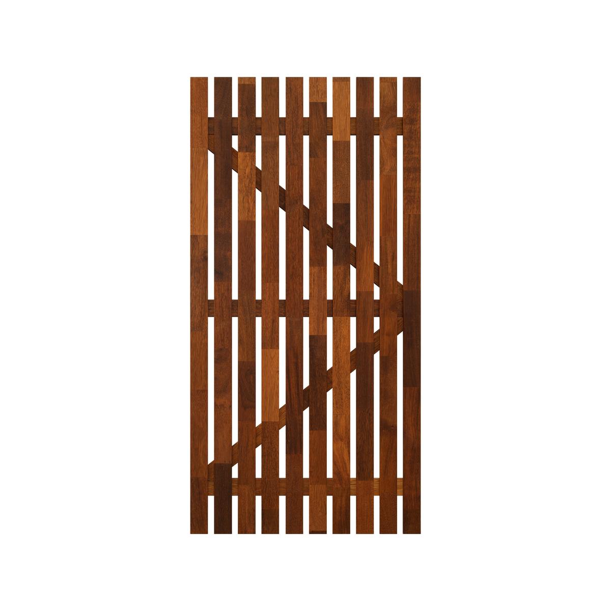 SpecRite 1800 x 900mm Merbau Pre-Oiled Vertical Slat Gate - Bunnings ...