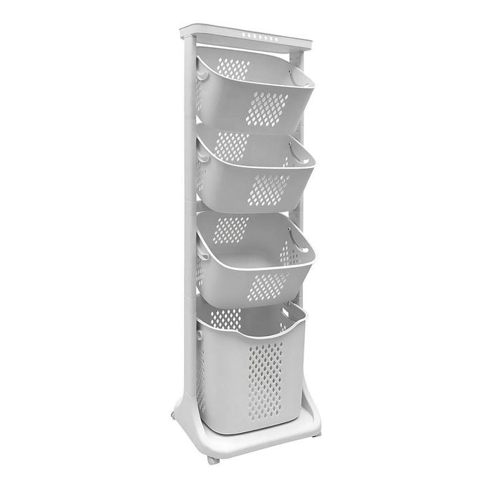 Lauft 4 Layer Laundry Basket Bathroom Multi-layer Clothes Storage Hamper