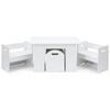 Keezi 3PCS Kids Table and Chairs Set Storage Toys Play Activity Desk