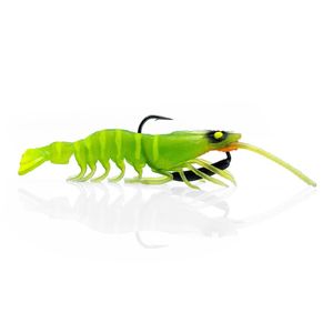 Chasebaits Flick Prawn 125mm Soft Plastic Fishing Lure 08 Lemon Lime