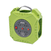 Click 15m Green and Grey Domestic 4 Outlet Cable Reel