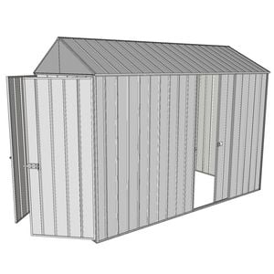 Build-a-Shed 1.5 x 3.0 x 2.3m Single Sliding Side Door Gable Shed - Zinc