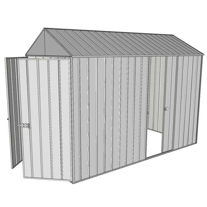 Build-a-Shed 1.5 x 3.0 x 2.3m Single Sliding Side Door Gable Shed - Zinc