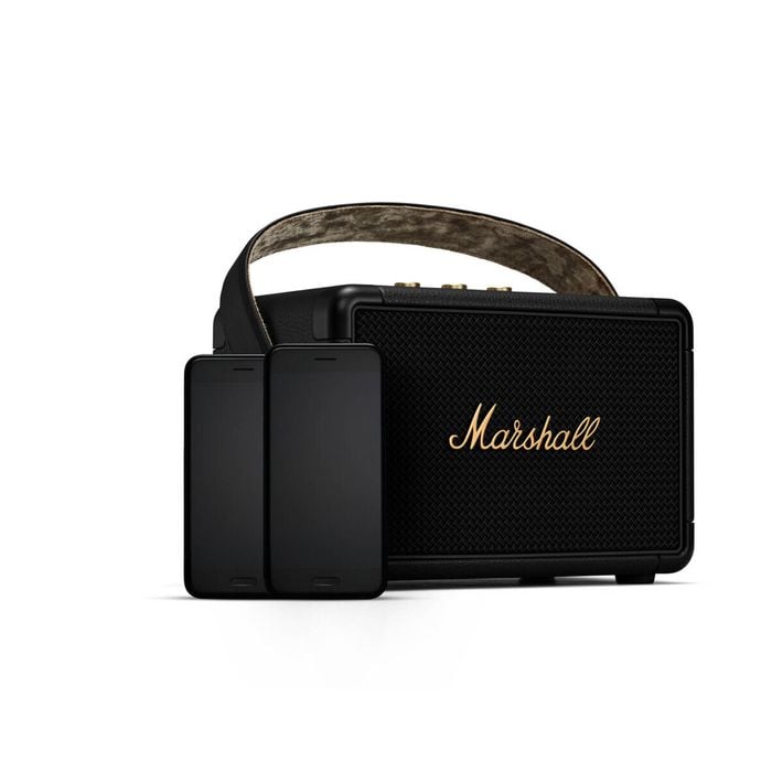 Marshall Kilburn II Portable Bluetooth Speakers For Phones - Black & Brass