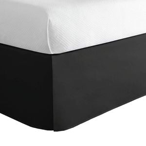 Bedding Tailored Bed Skirt, Queen Black
