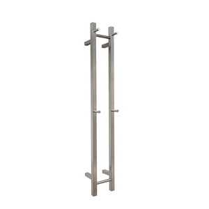 Hotwire 1200mm Brushed Nickel Double Vertical Heated Towel Rail