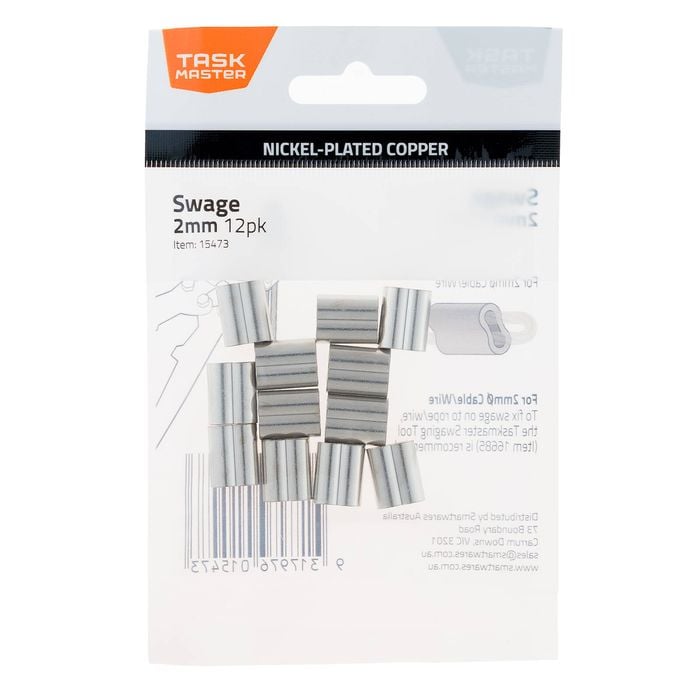 Taskmaster 2mm Copper Swage - 12 Pack