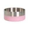 Baxter Bone Pink Stainless Steel Large Double Walled Pet Bowl