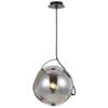 Telbix Bondi Modern Pendant Hanging Lamp Light Glass Metal Black Smoke