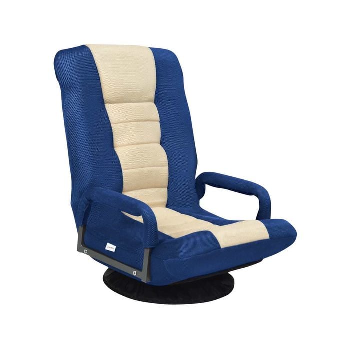 Costway Folding Gaming Chair Swivel Lounge Sofa Blue