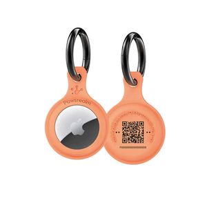 Pawview Smart Airtag Holder, Qr Code Collar Holder For Cats And Dogs - Orange