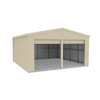 Absco Structures 6.0 x 6.0 x 3.4m Classic Cream Double Roller Door Garage