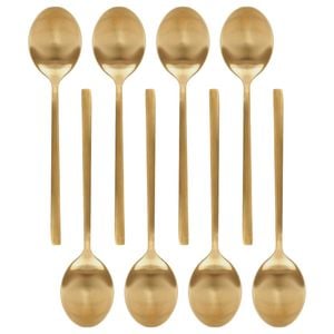 Argon Tableware Stainless Steel Dessert Spoons - 20cm - 4x Durable Rust Resistant Stainless Steel Dishwasher Safe Flatware Set