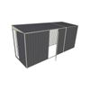 Build-a-Shed 1.5 x 4.5 x 2m Single Hinged Side Door Skillion Shed - Grey