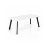 Olg Flare Table 4 Leg Black Frame White Top L1800mm X W900mm