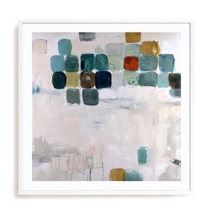 Artey | Patio Mosaic - Framed Print - White Frame - 100 x 100cm