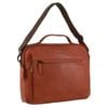 Pierre Cardin Men's Italian Leather Computer/Laptop Bag 42x33cm Cognac