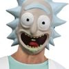 Rick and Morty Rick Sanchez Vacuform Half Mask with Painted Details - White Colour, ONE-SIZE