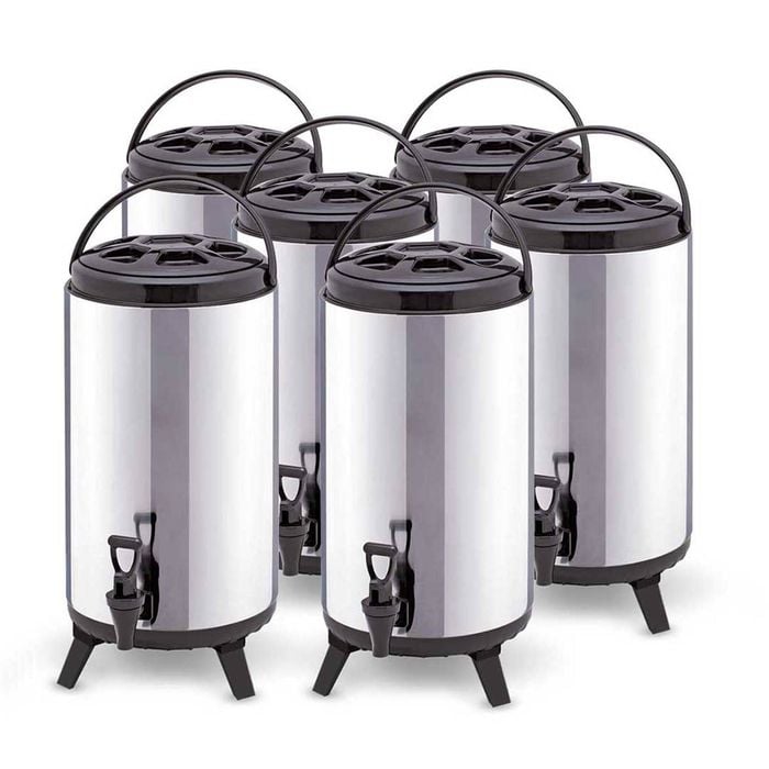 SOGA 6X 10L Portable Insulated Barrel Brew Pot with Dispenser