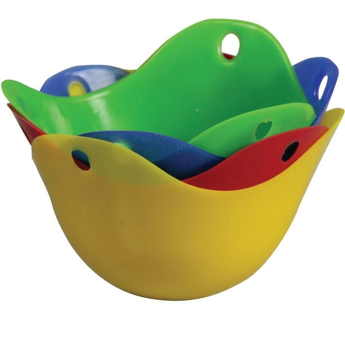 4pc Avanti Silicone Egg Poach Non-Stick Cradle Kitchen Breakfast Cooker Set