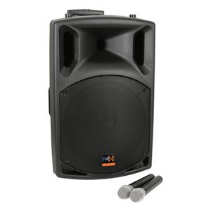 E-lektron EL38-MU 15" 900W Portable PA Speaker with 2 UHF Microphones