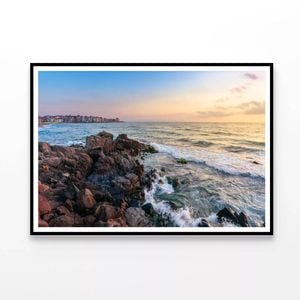 Ocean at Sunset with Rocks  Print 100% Australian Made 90x60cm  (Poster)