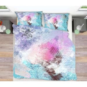 3D Pink Watercolor 016 Bed Pillowcases Quilt King Single Size