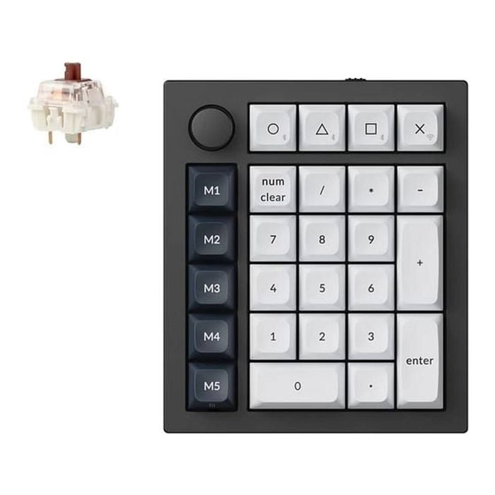 Keychron Q0 Max Rgb Black Custom Mechanical Number Pad - Brown Hot-swappable Switch [kbkcq0mm3]