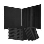 VEVOR 80 Pack 12 x 12 x 1 in Acoustic Foam Panels Black Studio Wall and Ceiling