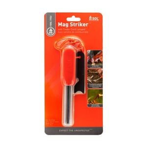 SOL Mag Striker Fire Starter Magnesium And Flint With Tinder Cord Bottle Opener