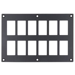 Switch Boss 12 Gang Black Aluminium Rocker Switch Mounting Panel