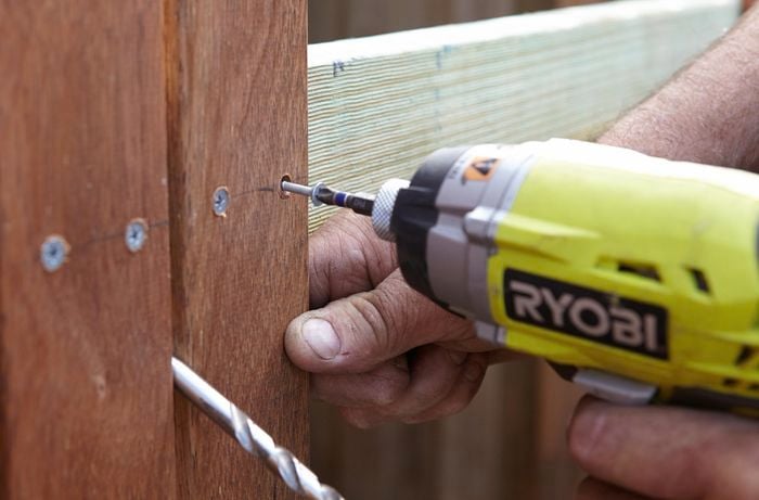 DIY Step Image - How to build a timber screen . Blob storage upload.