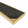 Forme 1000 × 100mm Brushed Gold PVD Stainless Steel Tile Insert Floor Waste