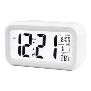 Catzon Led Display Alarm Clock With Temperature Tester 12/24h Mode-white