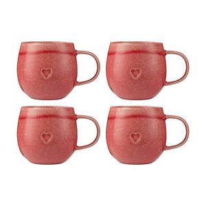 4PK Maxwell & Williams The Mug Club Amore Snug Mug 460ml - Red
