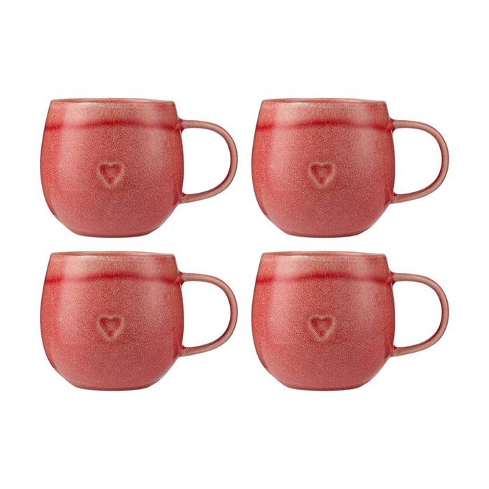 4PK Maxwell & Williams The Mug Club Amore Snug Mug 460ml - Red