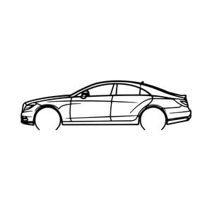 Ignite Laser Mercedes Benz ClS550 Silhouette Metal Wall Art Rustic Metal 23.6inch/60cm