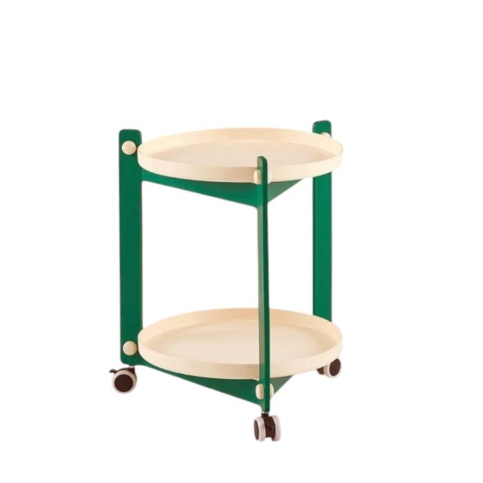 Aura Furniture 42x42x58cm Green Rover Trolly Side Table - Bunnings ...
