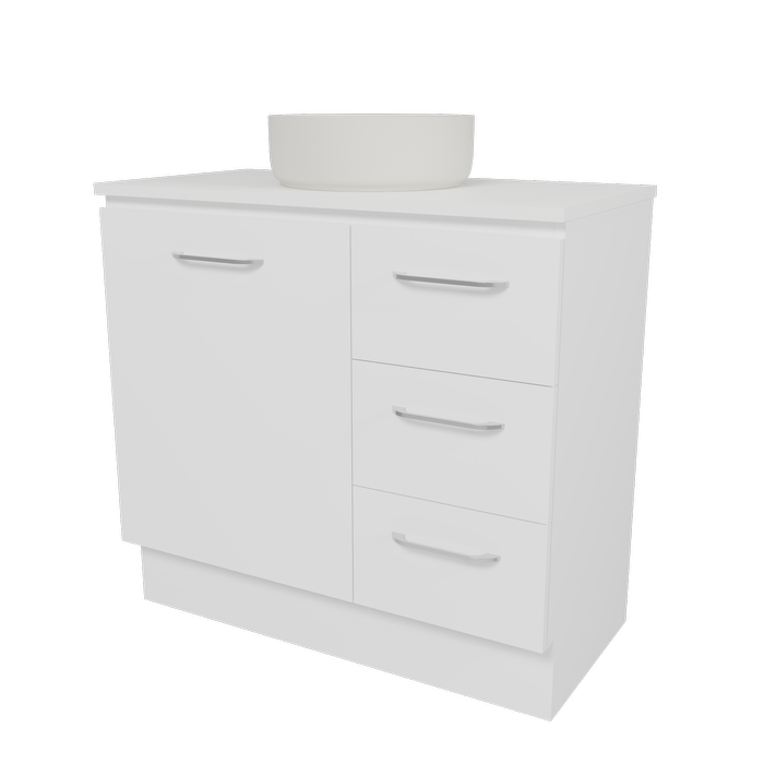New England Joinery 900mm King SilkSurface Top Floor Standing Vanity