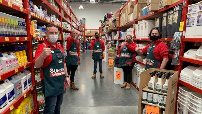 team members in a  bunnings store