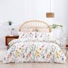 Dreamaker 100% Cotton Sateen Quilt Cover Set Daisy Print King Single